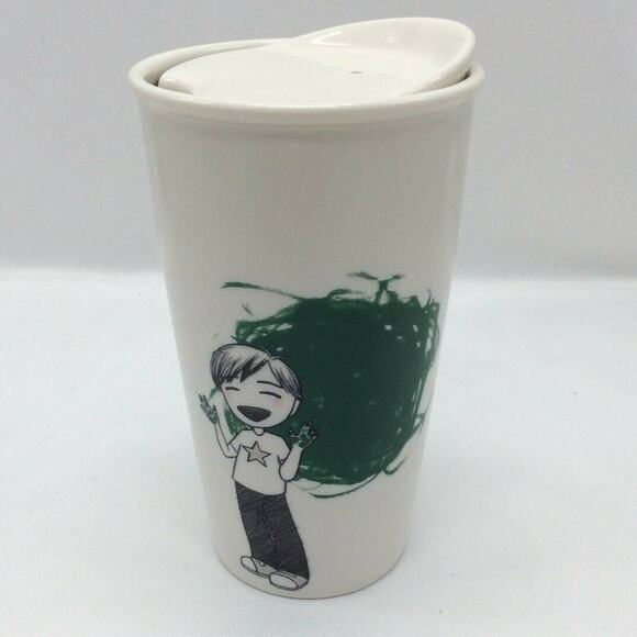 Starbucks Other - 2015 Starbucks Finger Painting Artist Lidded Tumbler 12 Oz